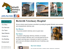 Tablet Screenshot of beckwithveterinaryhospital.com